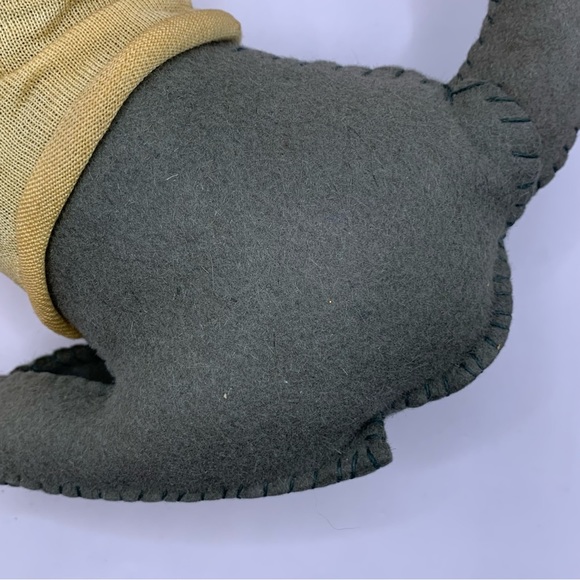 Antique stuffed animal large ears mouse with sock clothing heavy felt hand made - Picture 8 of 13